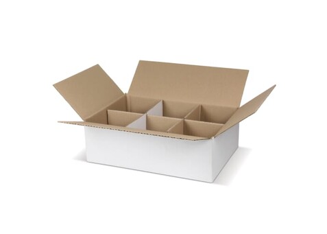 Verpackung für 6 Tassen - Weiss bedrucken, Art.-Nr. LT83206-N0001
