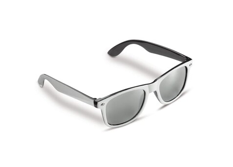 Sonnenbrille Jeffrey, zweifarbig UV400 - Weiss / Schwarz bedrucken, Art.-Nr. LT86712-N0102 Sonnenbrille Jeffrey, zweifarbig UV400 - Weiss / Schwarz bedrucken, Art.-Nr. LT86712-N0102