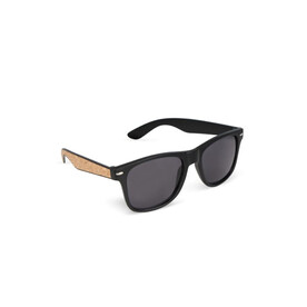 Justin RPC-Sonnenbrille mit Korkeinlage UV400 - Schwarz bedrucken, Art.-Nr. LT86720-N0002