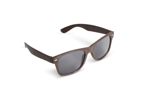Sonnenbrille Justin Kaffee-Faser UV400 - Natur bedrucken, Art.-Nr. LT86724-N0094
