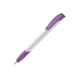 Kugelschreiber Apollo Hardcolour - Weiss / Purple bedrucken, Art.-Nr. LT87100-N0172