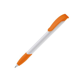 Kugelschreiber Apollo Hardcolour - Weiss / Orange bedrucken, Art.-Nr. LT87100-N0126