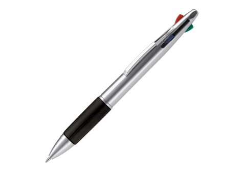 Kugelschreiber mit 4 Schreibfarben - Silber / Schwarz bedrucken, Art.-Nr. LT87226-N0502 Kugelschreiber mit 4 Schreibfarben - Silber / Schwarz bedrucken, Art.-Nr. LT87226-N0502