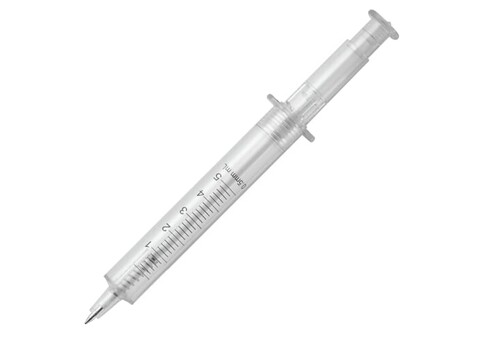 Spritzenstift transparent - Transparent / Weiss bedrucken, Art.-Nr. LT87227-N0401 Spritzenstift transparent - Transparent / Weiss bedrucken, Art.-Nr. LT87227-N0401