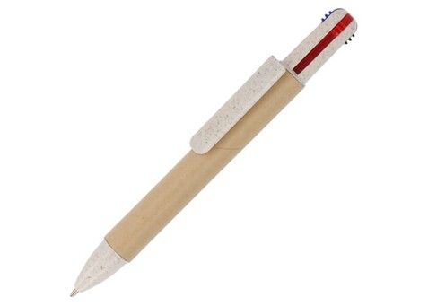 Papierkugelchreiber mit 4 Schreibfarben - Natur bedrucken, Art.-Nr. LT87256-N0094 Papierkugelchreiber mit 4 Schreibfarben - Natur bedrucken, Art.-Nr. LT87256-N0094