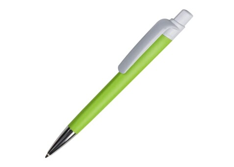 Kugelschreiber Prisma mit NFC-Tag - Hellgrün / Weiss bedrucken, Art.-Nr. LT87280-N3201