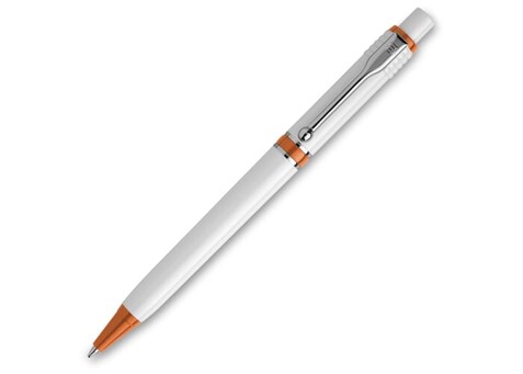 Kugelschreiber Raja hardcolour - Weiss / Orange bedrucken, Art.-Nr. LT87520-N0126 Kugelschreiber Raja hardcolour - Weiss / Orange bedrucken, Art.-Nr. LT87520-N0126