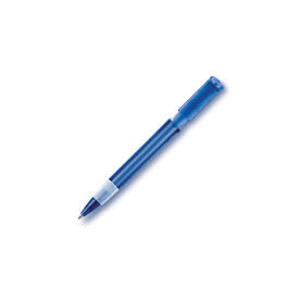Kugelschreiber S40 Grip Transparent - Transparent / Dunkelblau bedrucken, Art.-Nr. LT87527-N0410