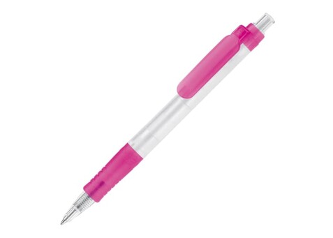 Kugelschreiber Vegetal Pen Clear Transparent - Ecru / Rosa bedrucken, Art.-Nr. LT87540-N5476