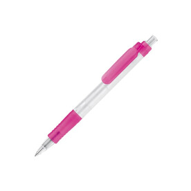 Kugelschreiber Vegetal Pen Clear Transparent - Ecru / Rosa bedrucken, Art.-Nr. LT87540-N5476