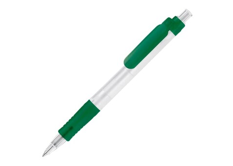 Kugelschreiber Vegetal Pen Clear Transparent - Ecru / Grün bedrucken, Art.-Nr. LT87540-N5431