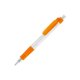 Kugelschreiber Vegetal Pen Clear Transparent - Ecru / Orange bedrucken, Art.-Nr. LT87540-N5426