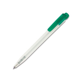 Kugelschreiber Ingeo TM Pen Clear Transparent - Ecru / Grün bedrucken, Art.-Nr. LT87543-N5431