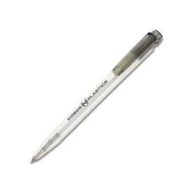 Kugelschreiber Ingeo TM Pen Clear Transparent - Ecru / Schwarz bedrucken, Art.-Nr. LT87543-N5402