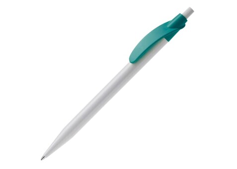 Kugelschreiber Cosmo Hardcolour - Weiss / Türkis bedrucken, Art.-Nr. LT87612-N0137 Kugelschreiber Cosmo Hardcolour - Weiss / Türkis bedrucken, Art.-Nr. LT87612-N0137