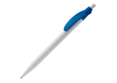 Kugelschreiber Cosmo Hardcolour - Weiss / Königsblau bedrucken, Art.-Nr. LT87612-N0114
