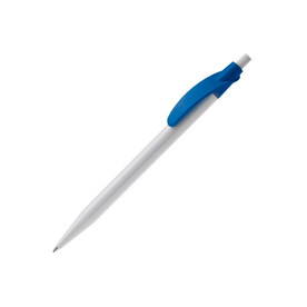 Kugelschreiber Cosmo Hardcolour - Weiss / Königsblau bedrucken, Art.-Nr. LT87612-N0114