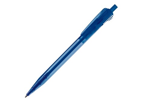 Kugelschreiber Cosmo Transparent - Transparent / Blau bedrucken, Art.-Nr. LT87614-N0411