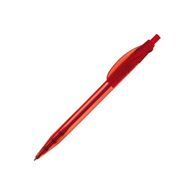 Kugelschreiber Cosmo Transparent - Transparent / Rot bedrucken, Art.-Nr. LT87616-N0421