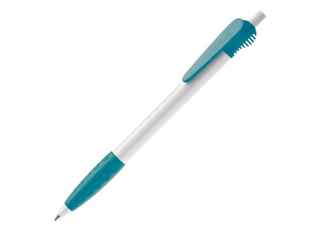 Kugelschreiber Cosmo Grip HC - Weiss / Türkis bedrucken, Art.-Nr. LT87620-N0137 Kugelschreiber Cosmo Grip HC - Weiss / Türkis bedrucken, Art.-Nr. LT87620-N0137