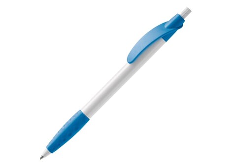 Kugelschreiber Cosmo Grip HC - Weiss / Hellblau bedrucken, Art.-Nr. LT87622-N0112 Kugelschreiber Cosmo Grip HC - Weiss / Hellblau bedrucken, Art.-Nr. LT87622-N0112