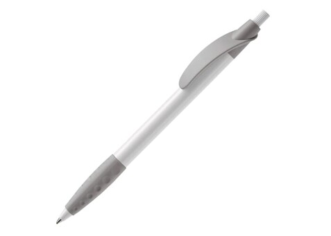 Kugelschreiber Cosmo Grip HC - Weiss / Silber bedrucken, Art.-Nr. LT87622-N0105 Kugelschreiber Cosmo Grip HC - Weiss / Silber bedrucken, Art.-Nr. LT87622-N0105