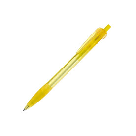 Kugelschreiber Cosmo Grip Transparent - Transparent / Gelb bedrucken, Art.-Nr. LT87624-N0441