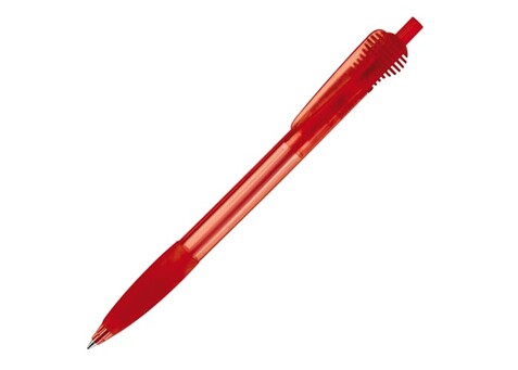 Kugelschreiber Cosmo Grip Transparent - Transparent / Rot bedrucken, Art.-Nr. LT87624-N0421 Kugelschreiber Cosmo Grip Transparent - Transparent / Rot bedrucken, Art.-Nr. LT87624-N0421