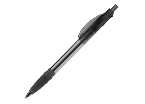 Kugelschreiber Cosmo Transparent - Transparent / Schwarz bedrucken, Art.-Nr. LT87626-N0402