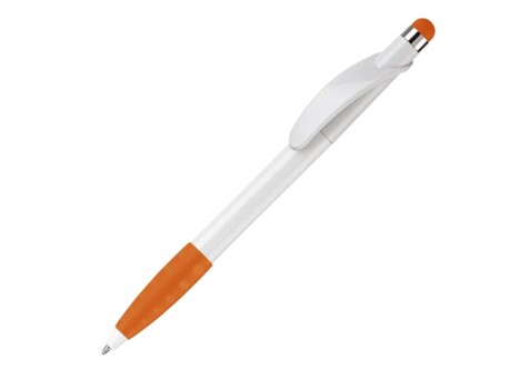 Kugelschreiber Cosmo Stylus - Weiss / Orange bedrucken, Art.-Nr. LT87695-N0126 Kugelschreiber Cosmo Stylus - Weiss / Orange bedrucken, Art.-Nr. LT87695-N0126