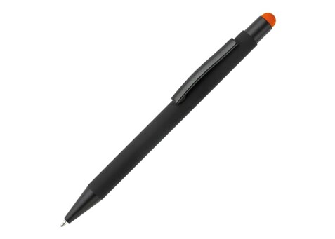 New York schwarz Gummiert Stylus - Schwarz / Orange bedrucken, Art.-Nr. LT87755-N0226 New York schwarz Gummiert Stylus - Schwarz / Orange bedrucken, Art.-Nr. LT87755-N0226
