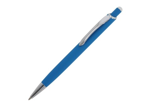 Kugelschreiber Monaco Metall Soft Touch - Hellblau bedrucken, Art.-Nr. LT87780-N0012