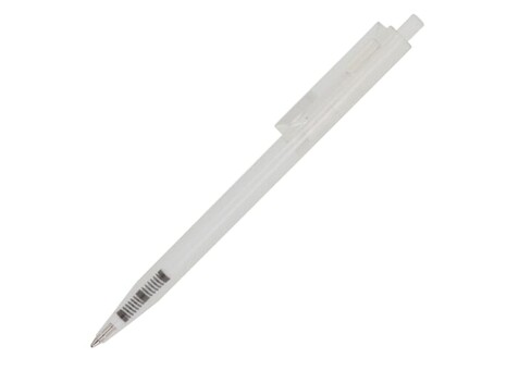 Kugelschreiber Kuma Transparent - Transparent / Weiss bedrucken, Art.-Nr. LT87878-N0401