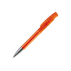 Kugelschreiber Avalon Transparent mit Metallspitze - Transparent / Orange bedrucken, Art.-Nr. LT87945-N0426
