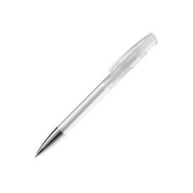 Kugelschreiber Avalon Transparent mit Metallspitze - Transparent / Weiss bedrucken, Art.-Nr. LT87945-N0401
