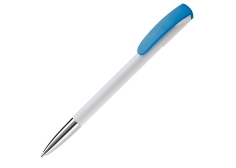 Kugelschreiber Deniro mit Metallspitze Hardcolour - Weiss / Hellblau bedrucken, Art.-Nr. LT87954-N0112 Kugelschreiber Deniro mit Metallspitze Hardcolour - Weiss / Hellblau bedrucken, Art.-Nr. LT87954-N0112