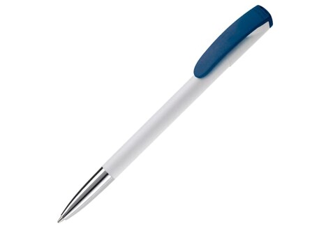 Kugelschreiber Deniro mit Metallspitze Hardcolour - Weiss / Dunkelblau bedrucken, Art.-Nr. LT87954-N0110 Kugelschreiber Deniro mit Metallspitze Hardcolour - Weiss / Dunkelblau bedrucken, Art.-Nr. LT87954-N0110