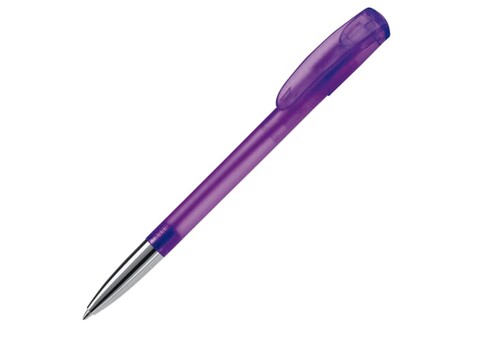 Kugelschreiber Deniro mit Metallspitze Frosty - Ecru / Purple bedrucken, Art.-Nr. LT87955-N5472 Kugelschreiber Deniro mit Metallspitze Frosty - Ecru / Purple bedrucken, Art.-Nr. LT87955-N5472