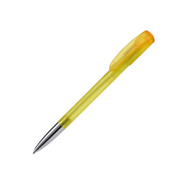 Kugelschreiber Deniro mit Metallspitze Frosty - Ecru / Gelb bedrucken, Art.-Nr. LT87955-N5441