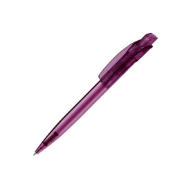 Kugelschreiber Cube Transparent - Transparent / Purple bedrucken, Art.-Nr. LT87980-N0472