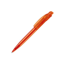 Kugelschreiber Cube Transparent - Transparent / Orange bedrucken, Art.-Nr. LT87980-N0426