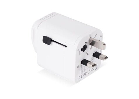 Universal Reiseadapter - Weiss bedrucken, Art.-Nr. LT91193-N0001 Universal Reiseadapter - Weiss bedrucken, Art.-Nr. LT91193-N0001