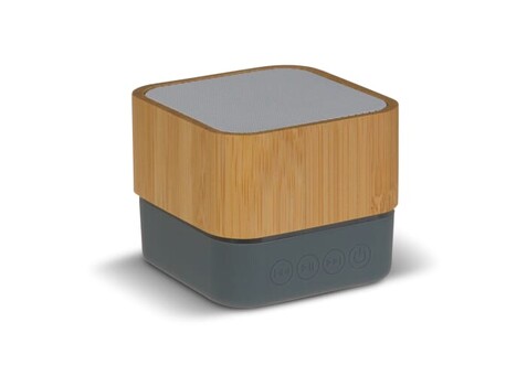 Speaker bamboo square 3W - Grau bedrucken, Art.-Nr. LT91290-N0061 Speaker bamboo square 3W - Grau bedrucken, Art.-Nr. LT91290-N0061