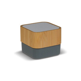 Speaker bamboo square 3W - Grau bedrucken, Art.-Nr. LT91290-N0061