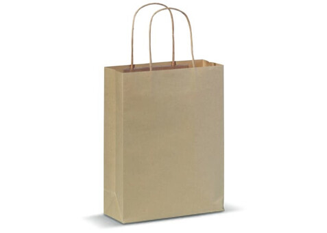 Kraftpapierbeutel 90g/m² 18x8x22cm - Braun bedrucken, Art.-Nr. LT91622-N0051