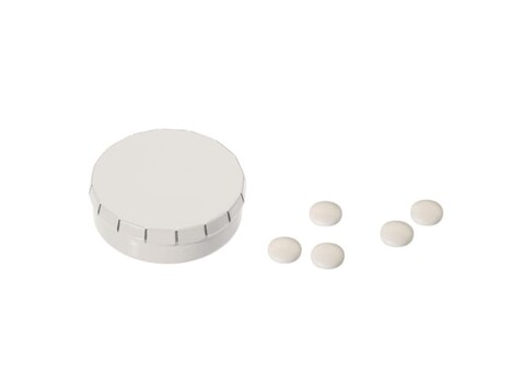 Pfefferminzdose One-Click - Weiss bedrucken, Art.-Nr. LT91794-N0001