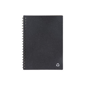 Notizbuch aus recyceltem Leder Midi - Dunkelgrau bedrucken, Art.-Nr. LT92069-N0060