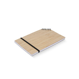 Notizbuch Bamboo Eckband A5 - Natur bedrucken, Art.-Nr. LT92073-N0094