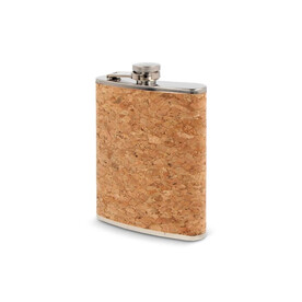 Flachmann mit Korken 220ml - Natur bedrucken, Art.-Nr. LT93088-N0094