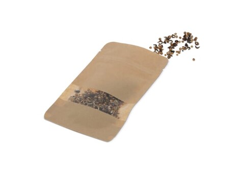 Tüte mit 4 Gramm Bienen- &amp; Schmetterlingsblüten - Braun bedrucken, Art.-Nr. LT94560-N0051